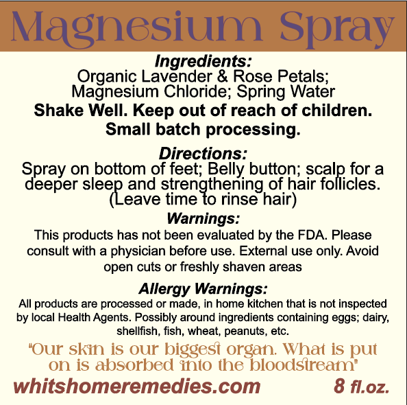 Magnesium Spray- Lavender & Rose Petals